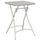 vidaXL Bisztróasztal Bézs 55 x 55 x 72,5 cm Porfestett acél