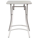 vidaXL Bisztróasztal Bézs 55 x 55 x 72,5 cm Porfestett acél