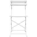 vidaXL Kerti hajtható szék 2 pcs Fehér 42 x 46 x 82 cm Acél
