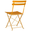 vidaXL Kerti hajtható szék 2 pcs Mustár 42 x 46 x 82 cm Acél
