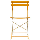 vidaXL Kerti hajtható szék 2 pcs Mustár 42 x 46 x 82 cm Acél