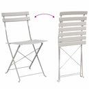 vidaXL Kerti hajtható szék 2 pcs Bézs 42 x 46 x 82 cm Acél