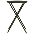 vidaXL Bisztróasztal Sötétzöld Ø 50 x 71 cm Porfestett acél
