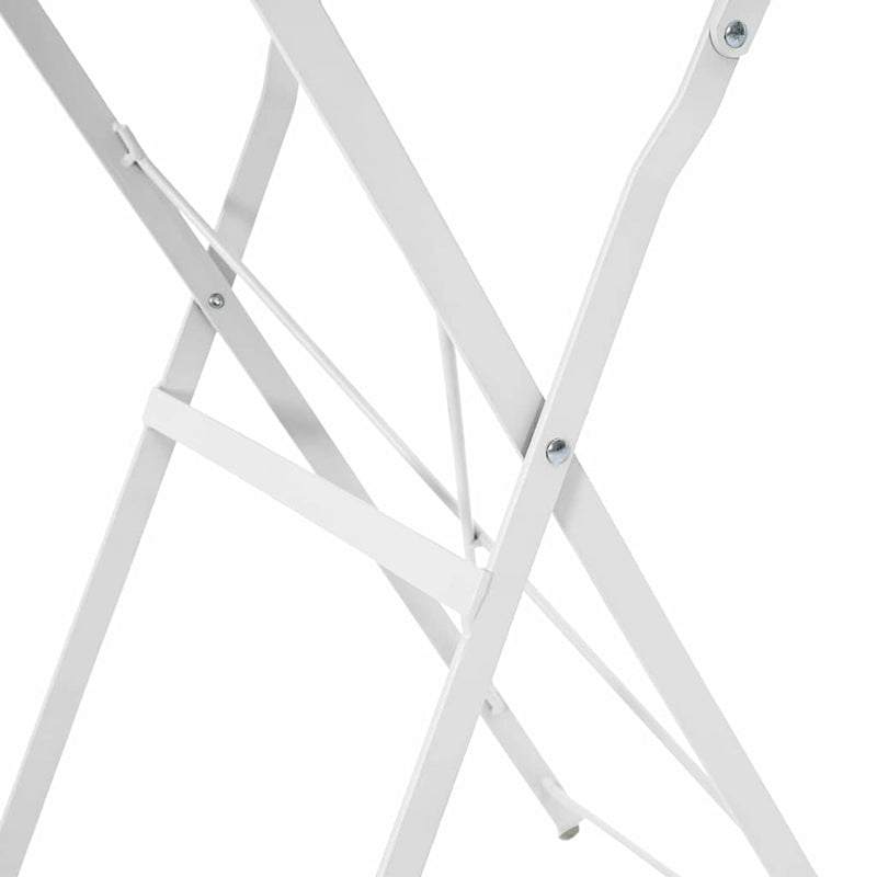 vidaXL Bisztróasztal Fehér Ø50x71 cm Porfestett acél