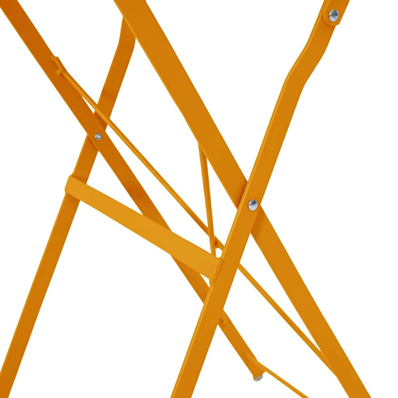 vidaXL Bisztróasztal Mustár Ø50x71 cm Porfestett acél