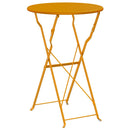 vidaXL Bisztróasztal Mustár Ø 50 x 71 cm Porfestett acél