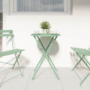 vidaXL Bisztróasztal Világos menta Ø 50 x 71 cm Porfestett acél