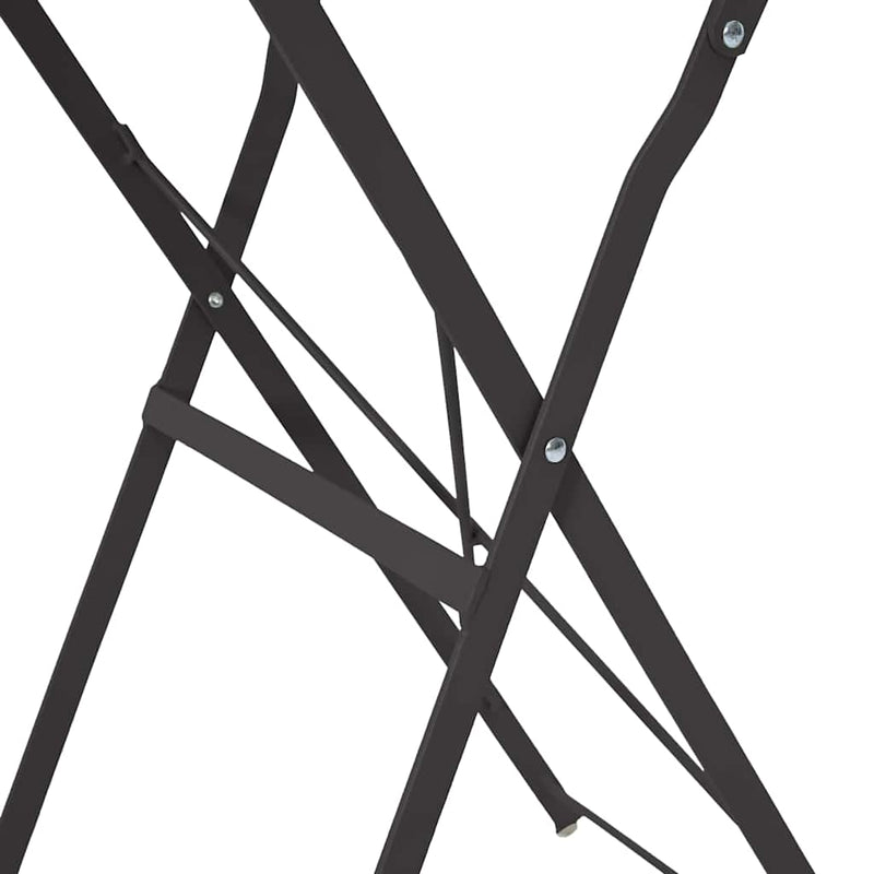 vidaXL Bisztróasztal Antracit Ø50x71 cm Porfestett acél