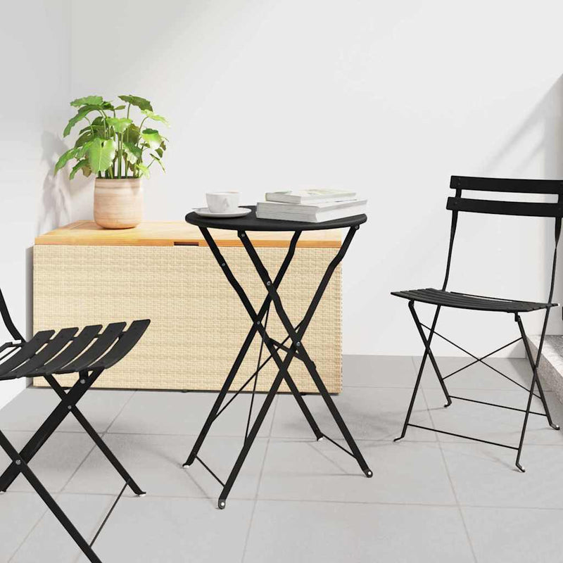 vidaXL Bisztróasztal Antracit Ø50x71 cm Porfestett acél