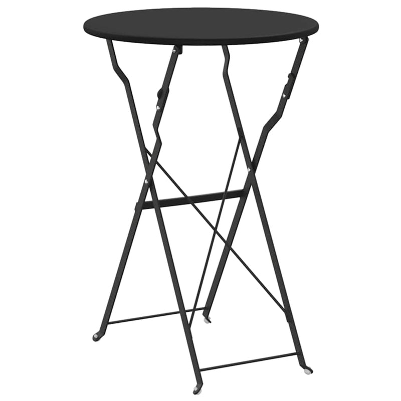 vidaXL Bisztróasztal Antracit Ø50x71 cm Porfestett acél