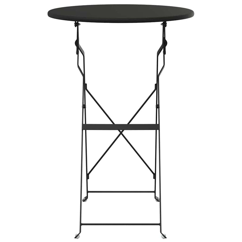 vidaXL Bisztróasztal Antracit Ø50x71 cm Porfestett acél