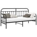 vidaXL Nappali ágykeret Fekete 80 x 200 cm Porszórt acél