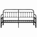 vidaXL Nappali ágykeret Fekete 80 x 200 cm Porszórt acél