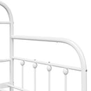 vidaXL Nappali ágykeret Fehér 75 x 190 cm Porszórt acél