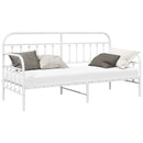 vidaXL Nappali ágykeret Fehér 75 x 190 cm Porszórt acél