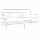 vidaXL Nappali ágykeret Fehér 75 x 190 cm Porszórt acél