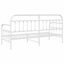 vidaXL Nappali ágykeret Fehér 75 x 190 cm Porszórt acél