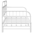 vidaXL Nappali ágykeret Fehér 90 x 190 cm Porszórt acél