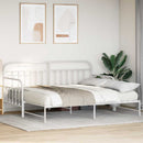vidaXL Nappali ágykeret Fehér 107 x 203 cm Porszórt acél