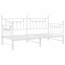 vidaXL Nappali ágykeret Fehér 90 x 190 cm Acél