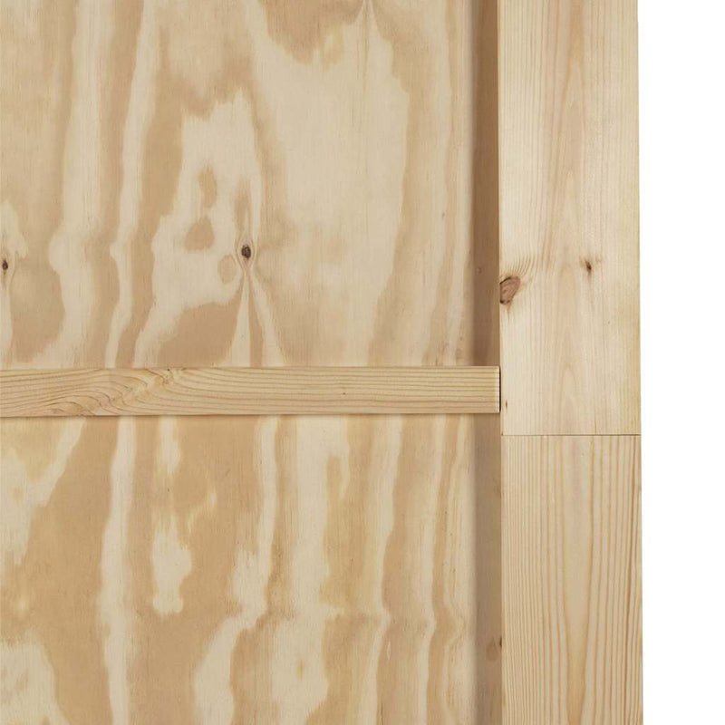 vidaXL Csúszó Ajtó Természetes és fekete 78 x 202 cm