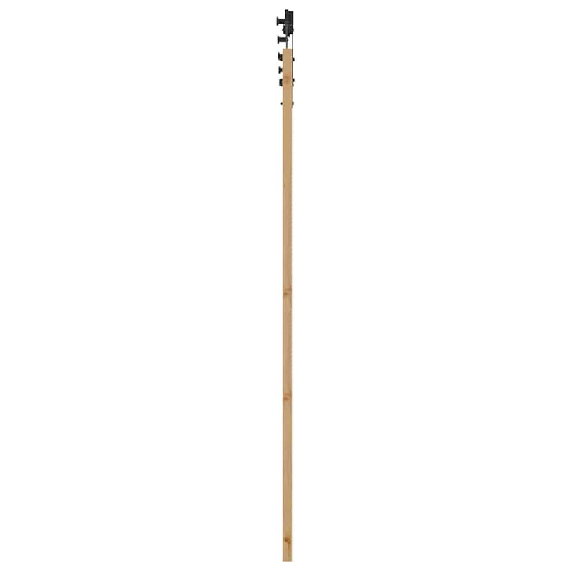 vidaXL Csúszó Ajtó Természetes és fekete 83 x 202 cm