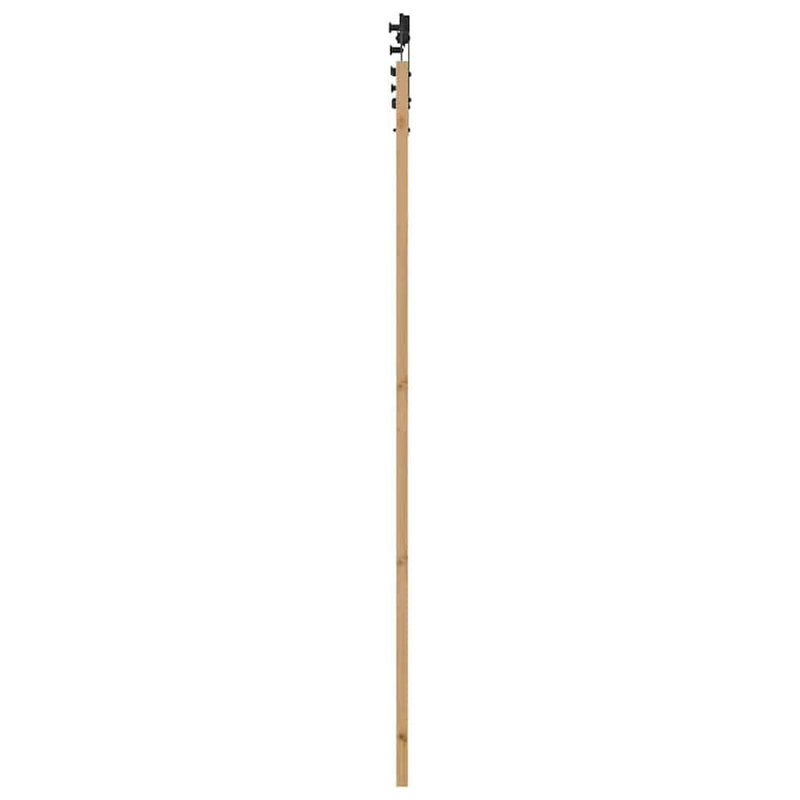vidaXL Csúszó Ajtó Természetes és fekete 83 x 232 cm