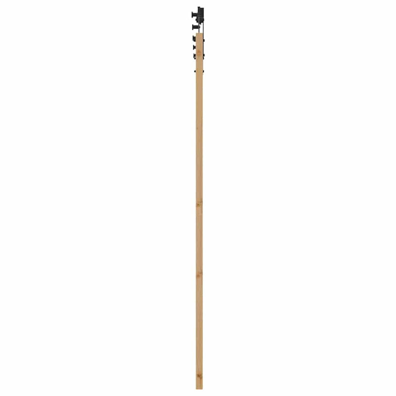 vidaXL Csúszó Ajtó Természetes és fekete 86 x 198.5 cm