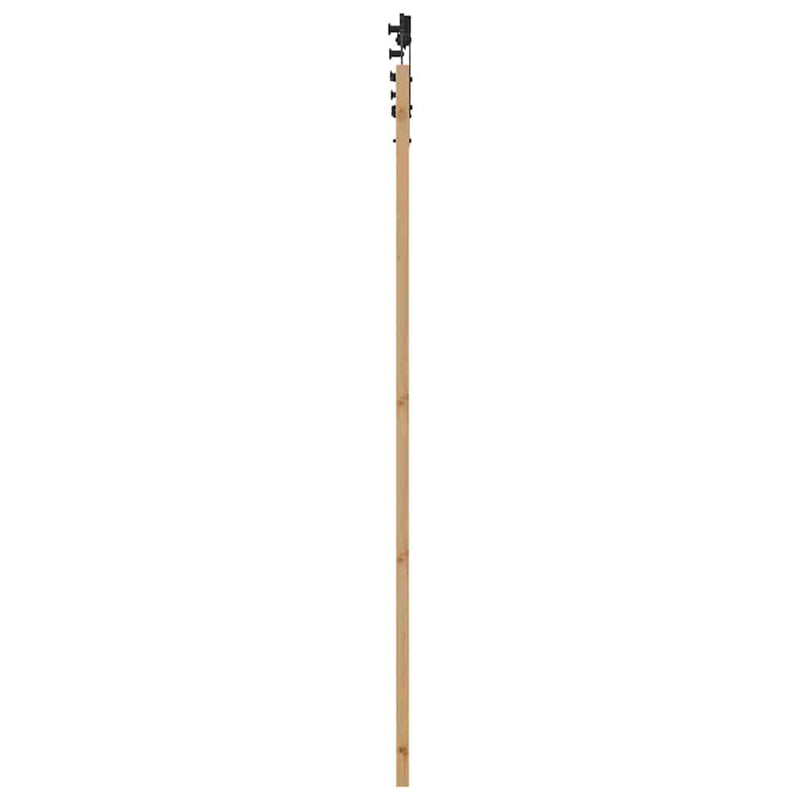 vidaXL Csúszó Ajtó Természetes és fekete 86 x 211 cm