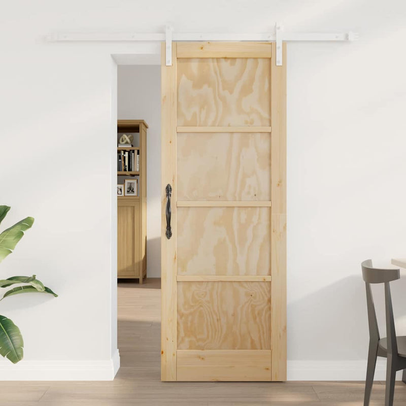 vidaXL Csúszó Ajtó Természetes és fehér 73.5 x 198.5 cm