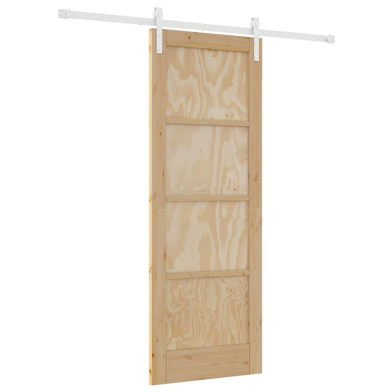 vidaXL Csúszó Ajtó Természetes és fehér 73.5 x 198.5 cm