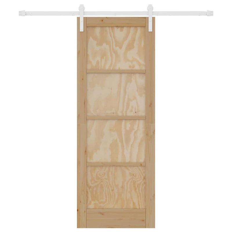 vidaXL Csúszó Ajtó Természetes és fehér 73.5 x 198.5 cm