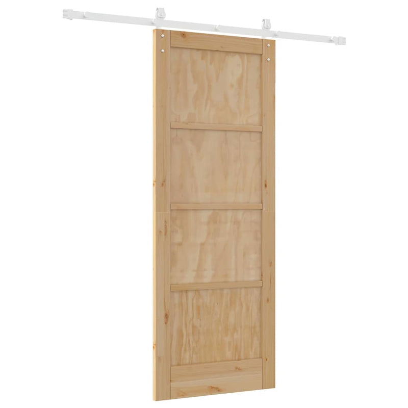 vidaXL Csúszó Ajtó Természetes és fehér 78 x 202 cm