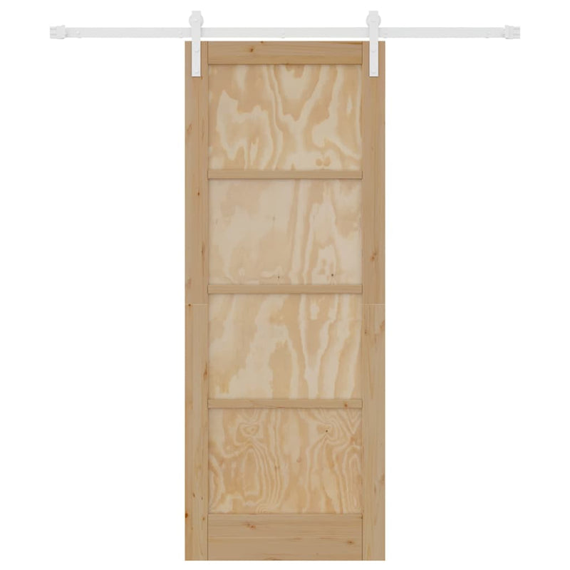 vidaXL Csúszó Ajtó Természetes és fehér 78 x 202 cm