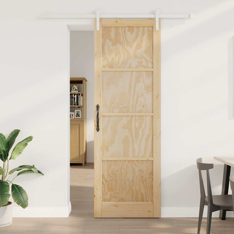 vidaXL Csúszó Ajtó Természetes és fehér 78 x 232 cm