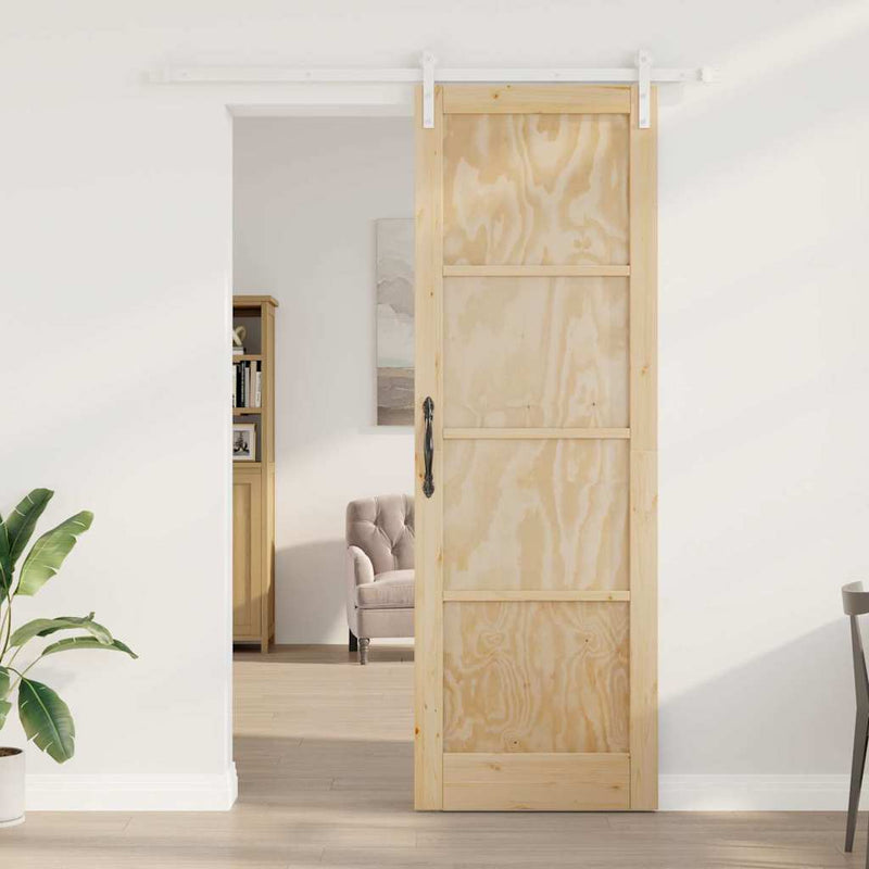 vidaXL Csúszó Ajtó Természetes és fehér 78 x 232 cm
