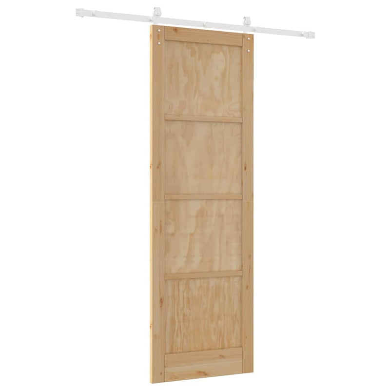 vidaXL Csúszó Ajtó Természetes és fehér 78 x 232 cm