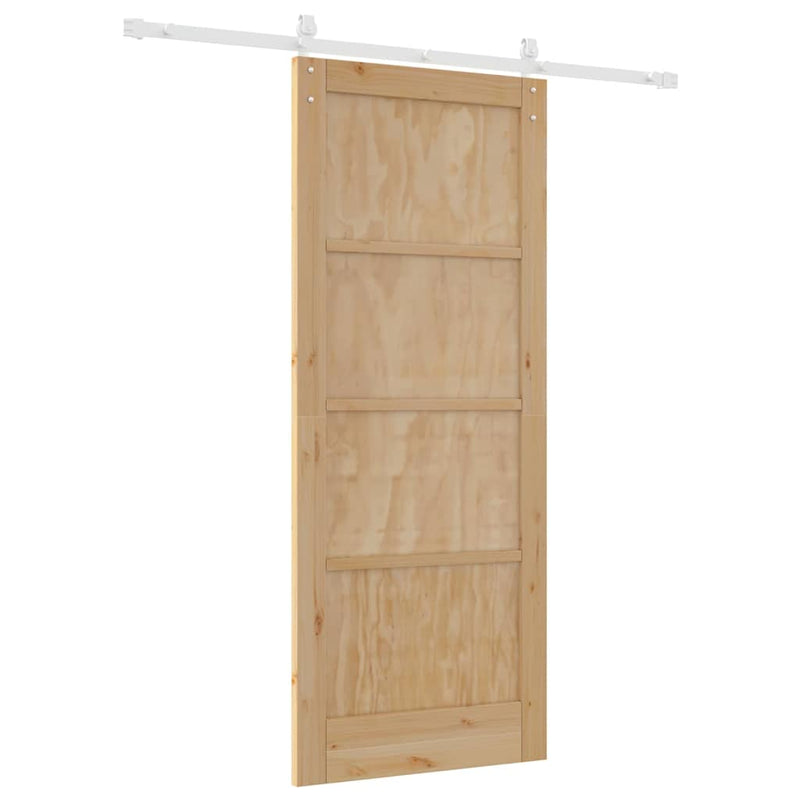vidaXL Csúszó Ajtó Természetes és fehér 83 x 202 cm