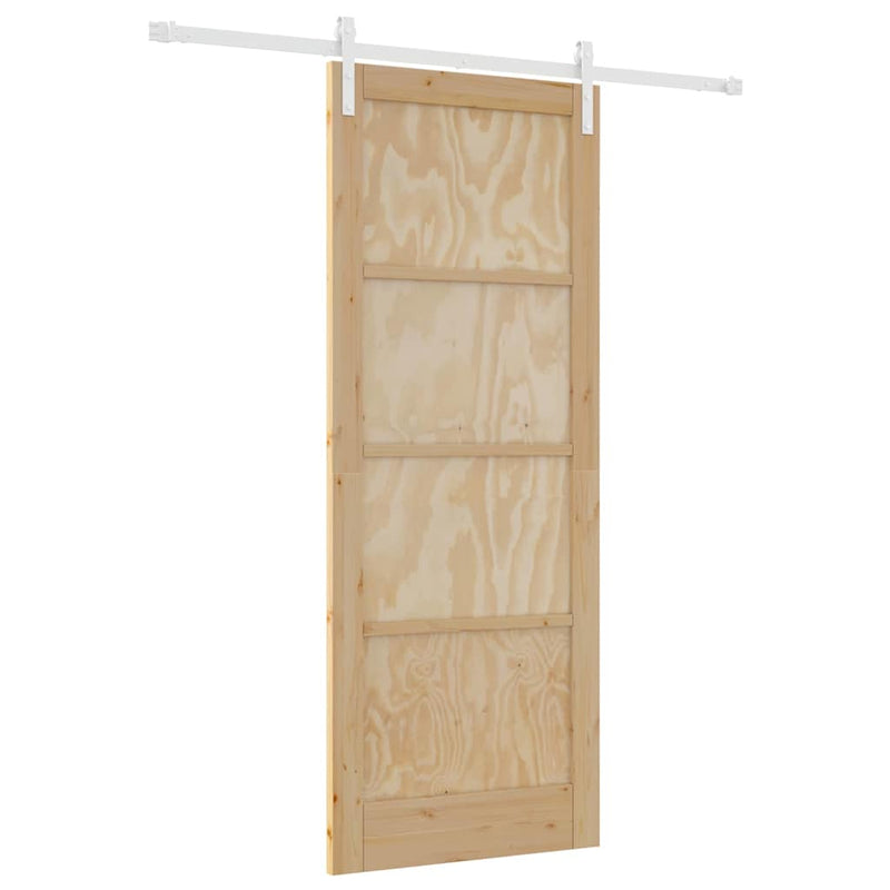 vidaXL Csúszó Ajtó Természetes és fehér 83 x 211 cm
