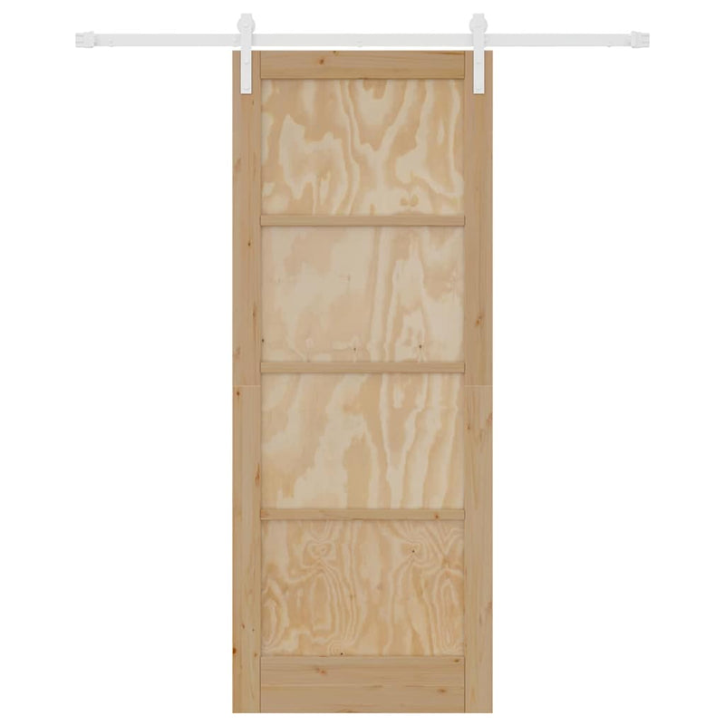 vidaXL Csúszó Ajtó Természetes és fehér 83 x 211 cm
