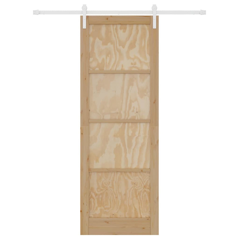 vidaXL Csúszó Ajtó Természetes és fehér 83 x 232 cm