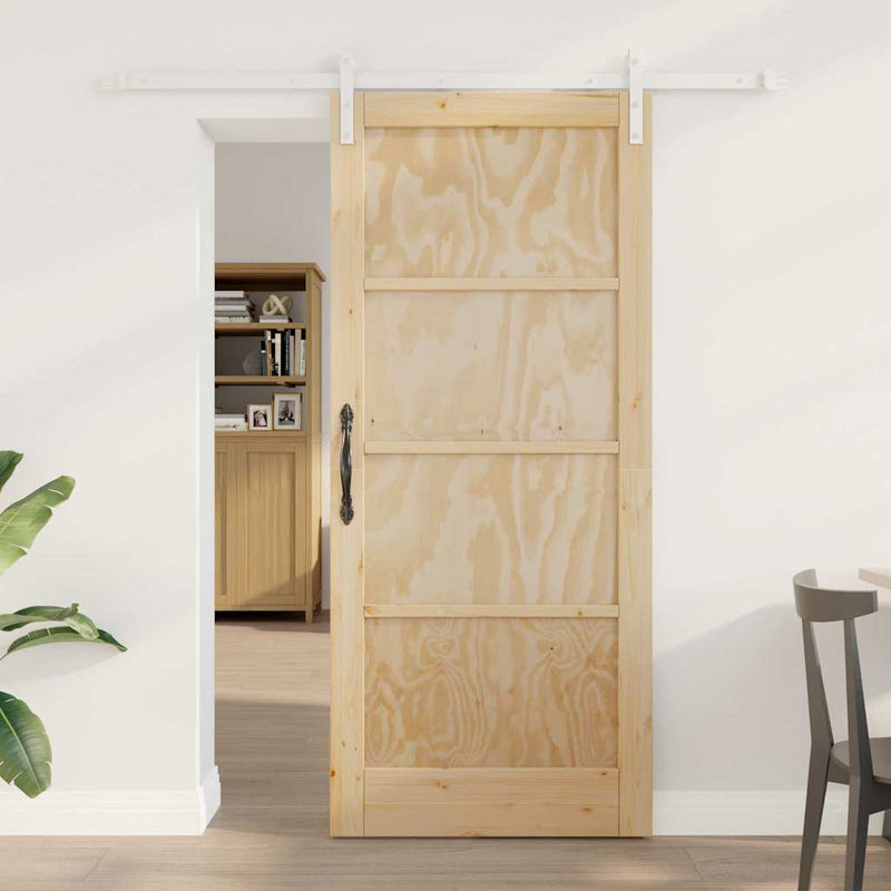 vidaXL Csúszó Ajtó Természetes és fehér 86 x 198.5 cm
