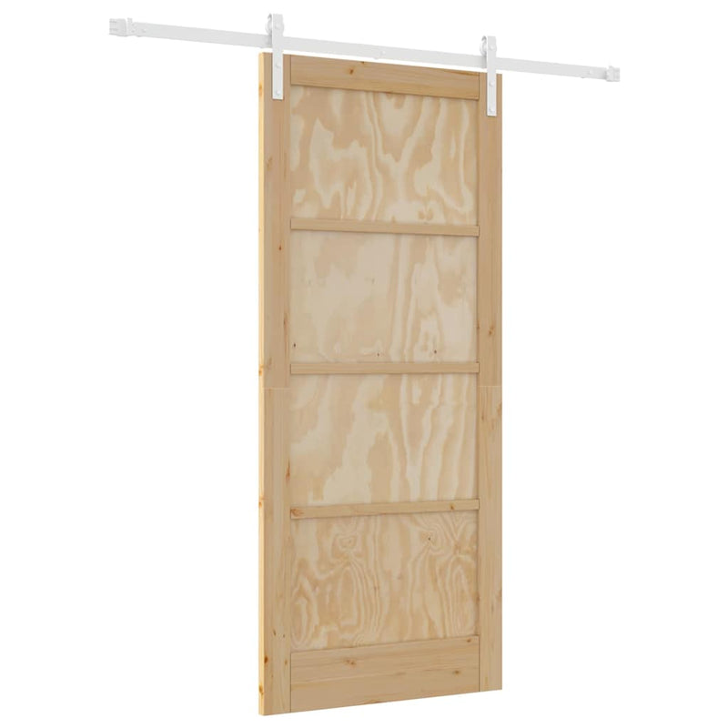 vidaXL Csúszó Ajtó Természetes és fehér 86 x 198.5 cm