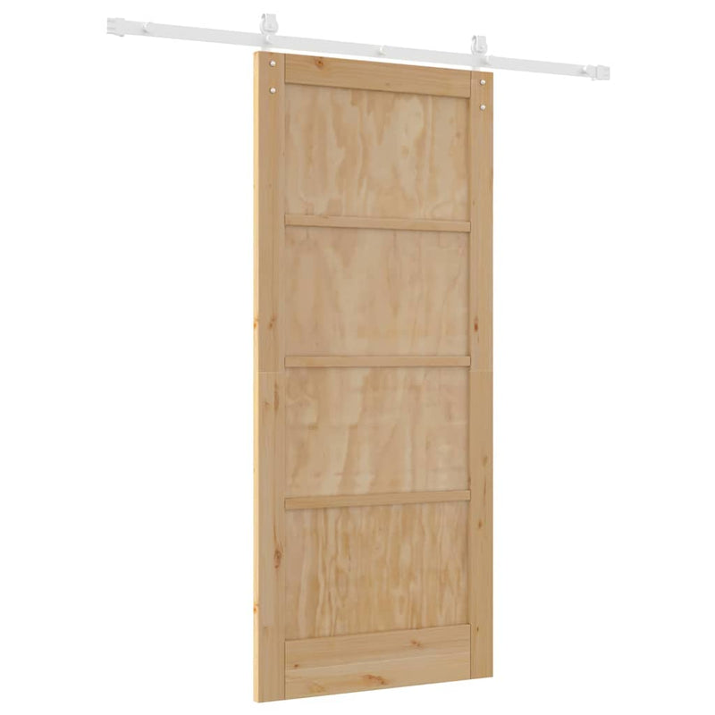 vidaXL Csúszó Ajtó Természetes és fehér 86 x 198.5 cm
