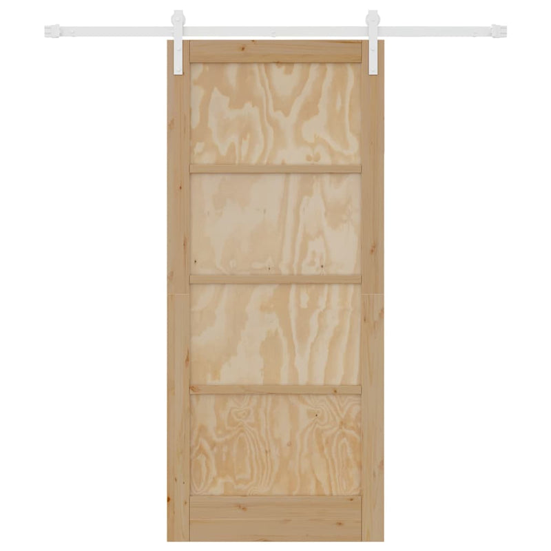 vidaXL Csúszó Ajtó Természetes és fehér 86 x 198.5 cm
