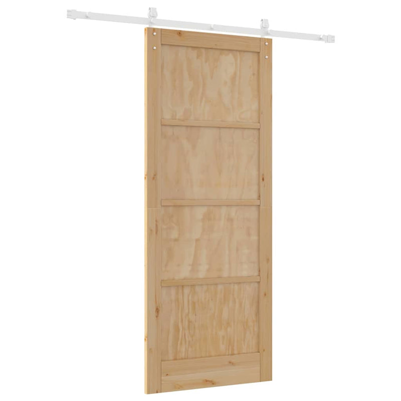 vidaXL Csúszó Ajtó Természetes és fehér 86 x 211 cm