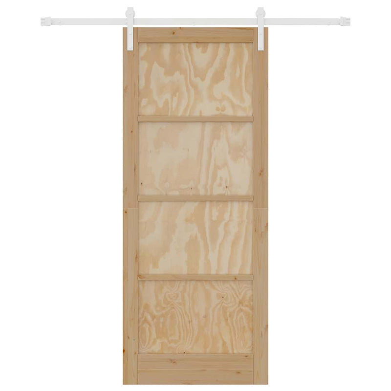 vidaXL Csúszó Ajtó Természetes és fehér 86 x 211 cm