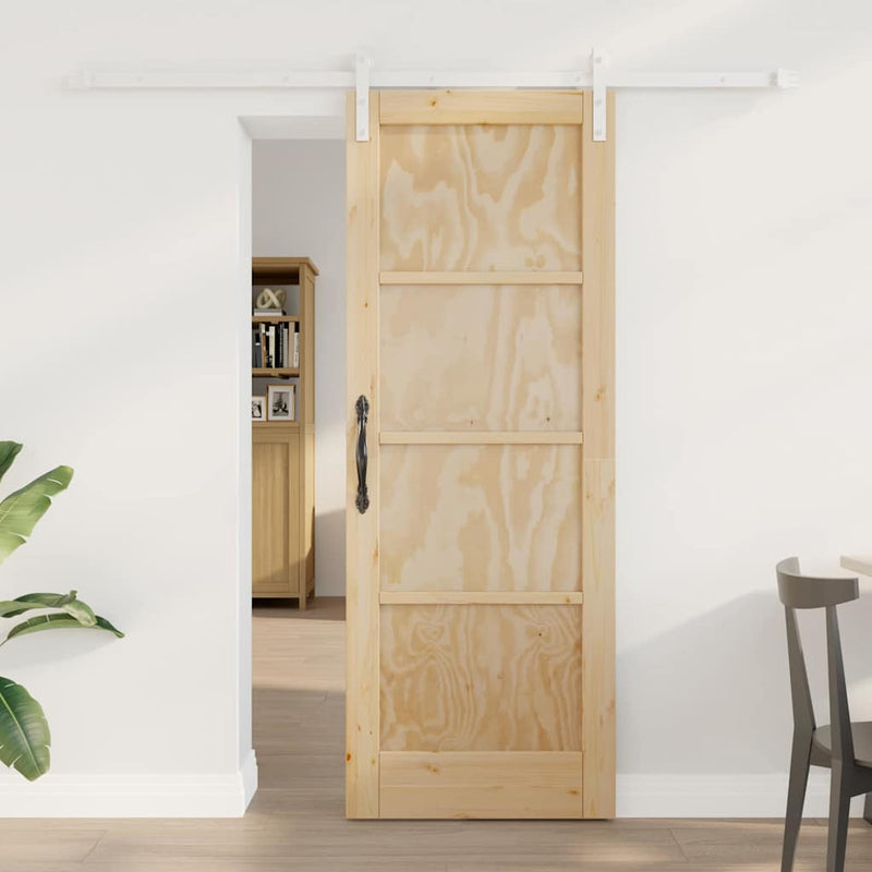 vidaXL Csúszó Ajtó Természetes és fehér 73.5 x 198.5 cm
