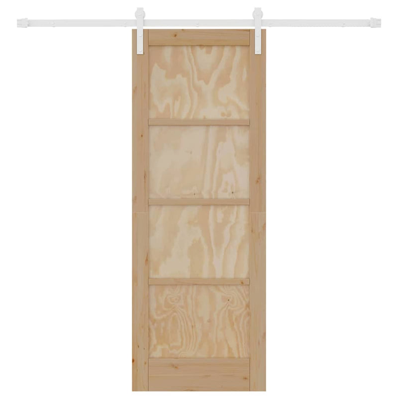 vidaXL Csúszó Ajtó Természetes és fehér 73.5 x 198.5 cm