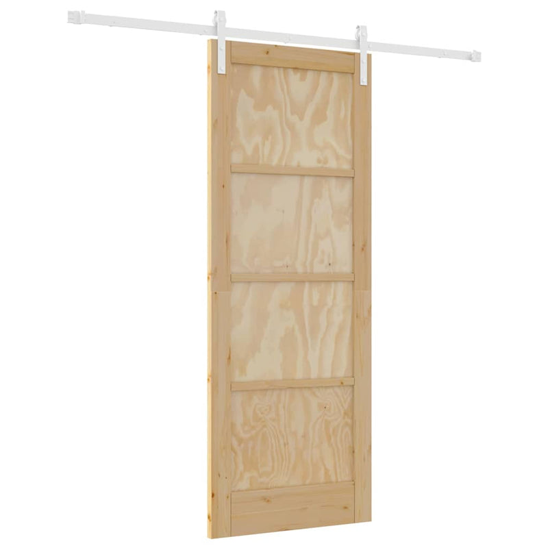 vidaXL Csúszó Ajtó Természetes és fehér 78 x 202 cm